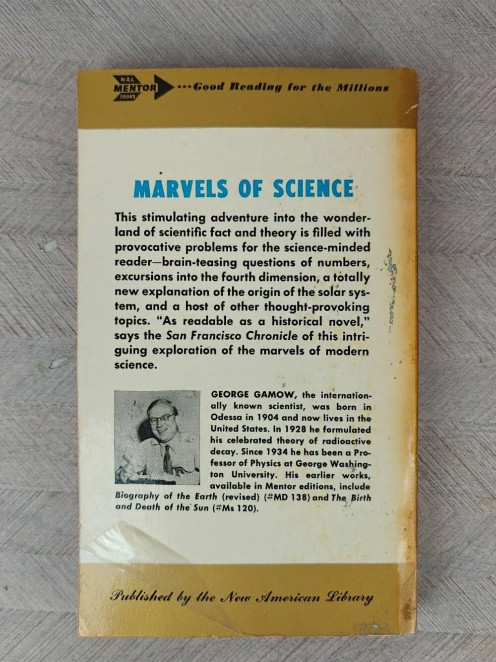 One Two Three… Infinity George Gamow 1957 Paperback Marvel's of Science